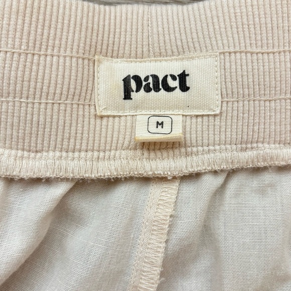 Pact Canopy Linen Blend Wide Leg Pant in Sandshell Cargo Pockets Women’s Medium - Picture 10 of 12